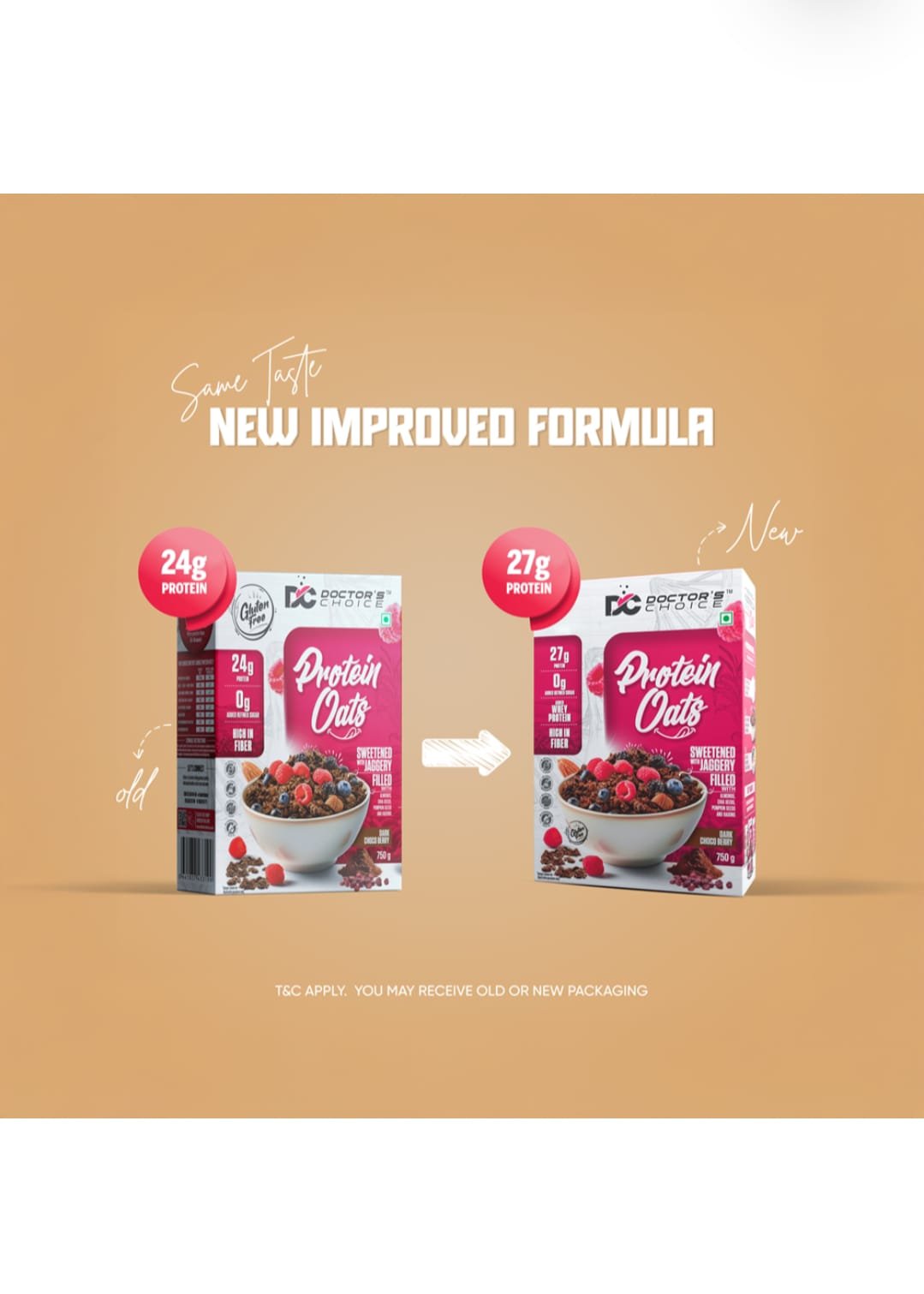 Doctors Choice High Protein Oats 750gm