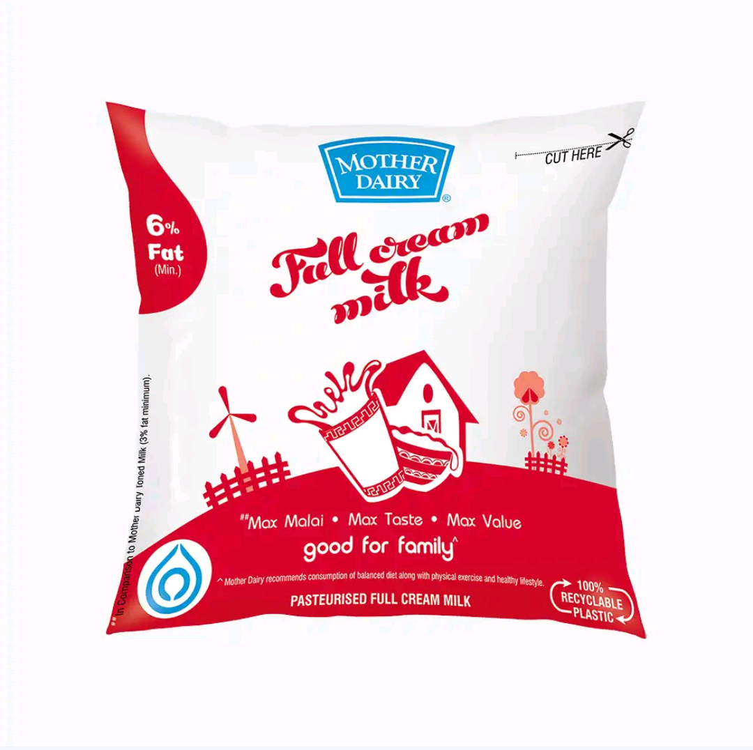 Mother Dairy Full Cream Milk (500 ml)