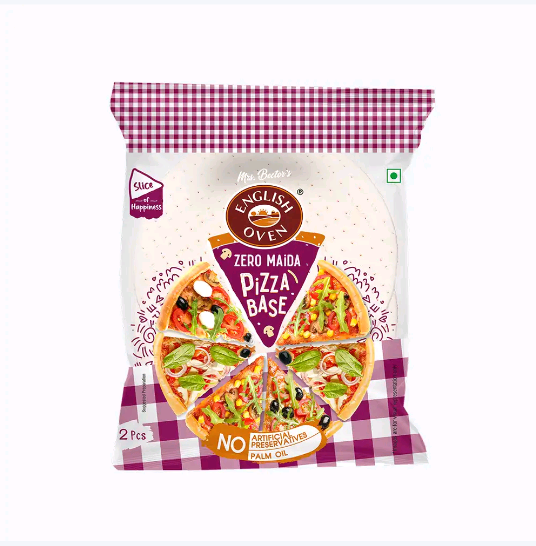 English Oven Zero Maida Pizza Base (150g) 2 Pcs