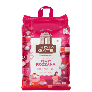 India Gate All Rounder Feast Rozzana Basmati Rice | Aged Riced | Fluffy And Non-Sticky (10kg)