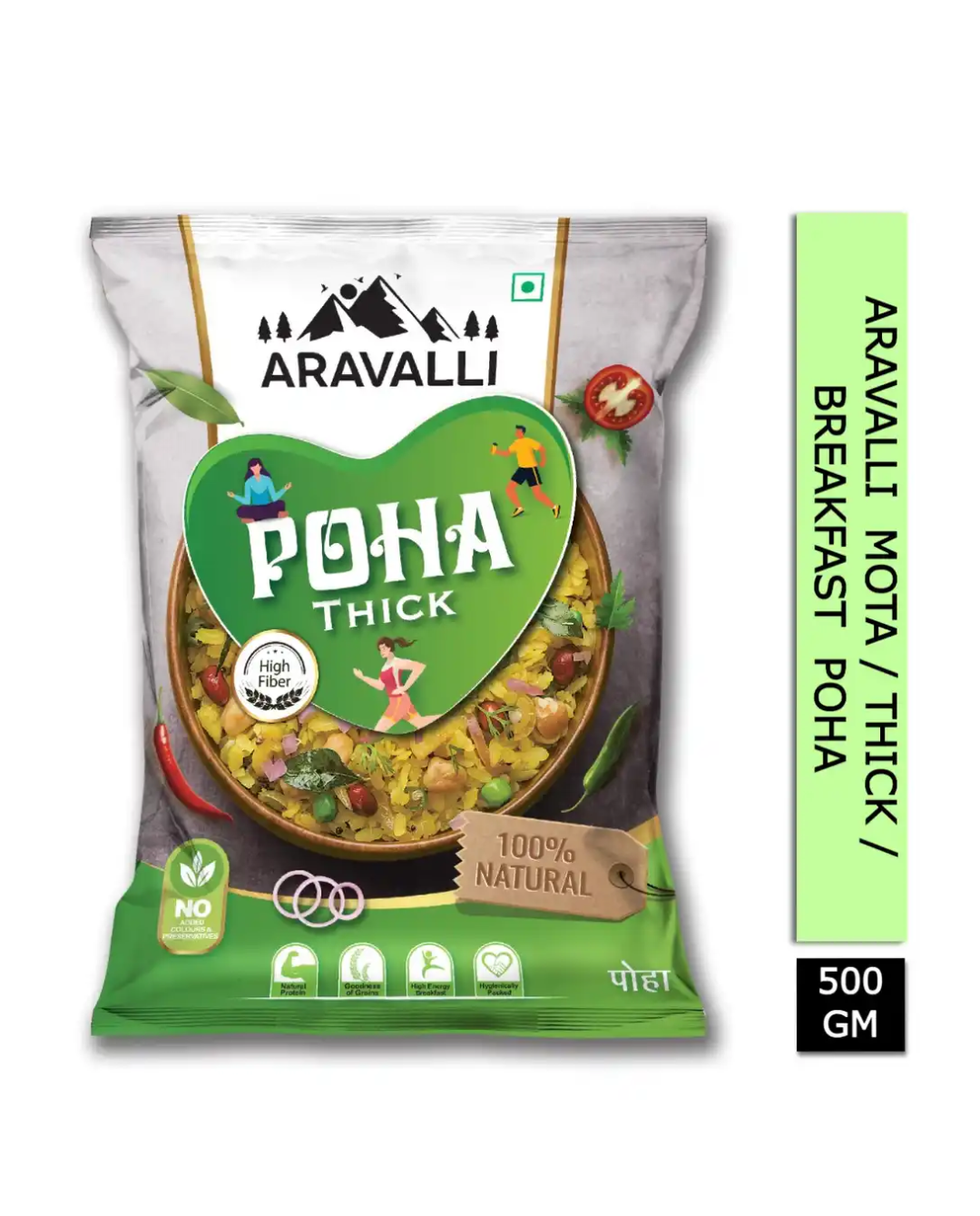 Aravali Premium Thick Poha (500g)