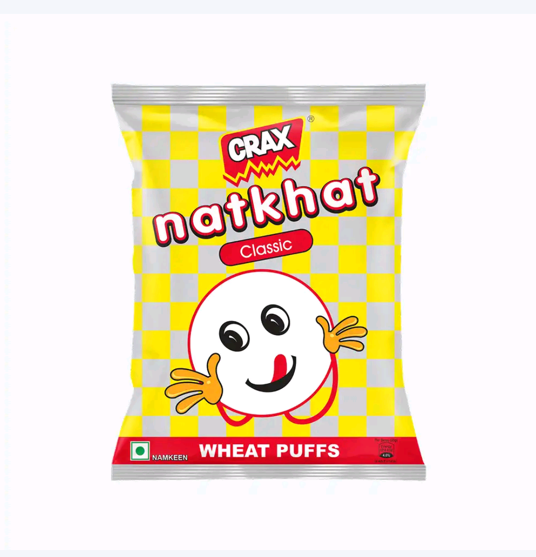 Crax Natkhat Classic Wheat Puffs Snacks (88g)