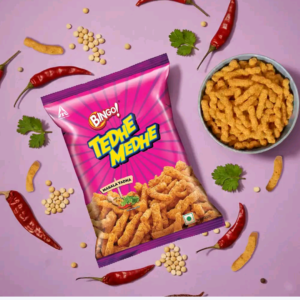Bingo Tedhe Medhe Masala Tadka Crisps Pack of 3 (3× 75g)