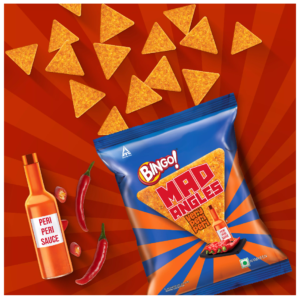 Bingo ! Mad Angels Very Peri Peri Crisps | Crunchy & Enjoyable (117g)