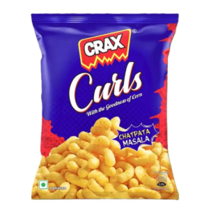 Crax Curls Chatpata Masala Puffs Snacks | Crispy & Tasty (82g or 88g)
