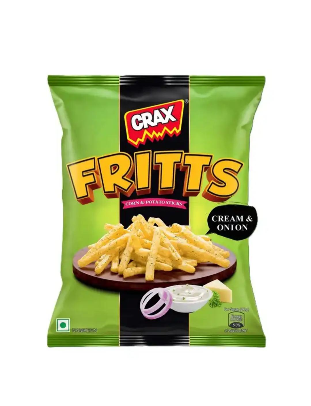 Crax Fritts Sour Cream & Onion Corn & Potato Stick Snacks (78g or 84g)