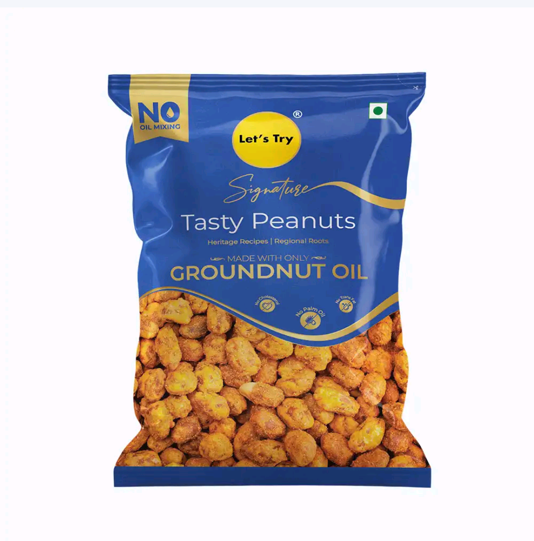 Let's Try Signature Tasty Peanuts Namkeen (120g)