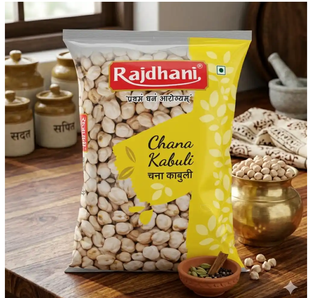 Rajdhani Unpolished Kabuli Chana (1kg)