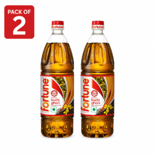 Fortune Premium Kacchi Ghani Pure Mustard Oil Pack of 2 (2×910g)